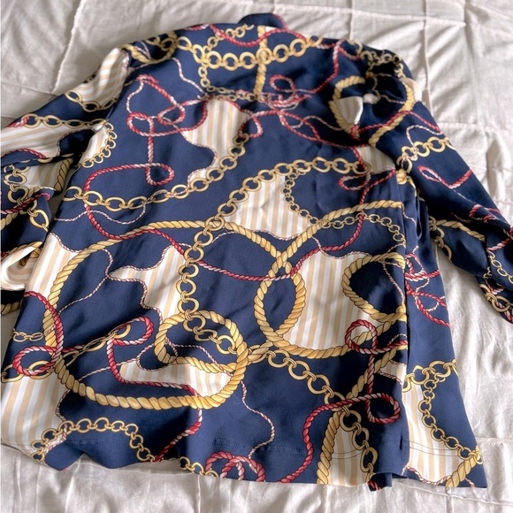 Babaton Chain Print Draped Open Blazer – Size S - Picture 5 of 5